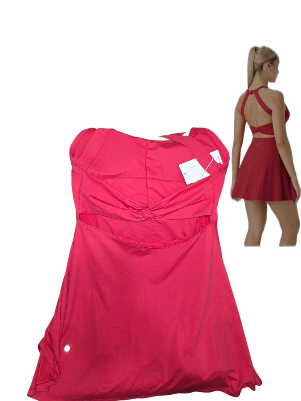 HALARA Red Fit & Flare Mini Dress - Picture 3 of 6